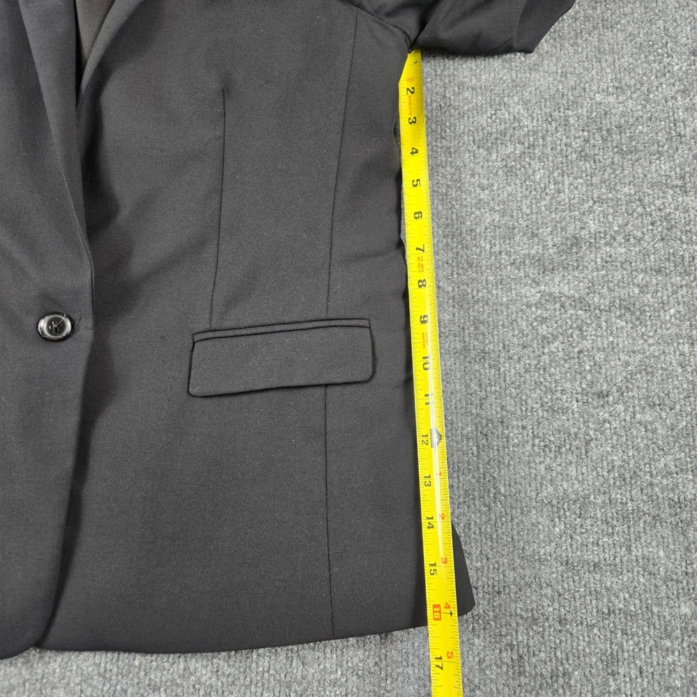 Banana Republic 95% Woo Blazer Womens 6 Petite Black 95%Wool Blend Single Button - Picture 7 of 10